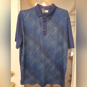 Callaway Men's Blue Golf Sports Polo Shirt Sz Large